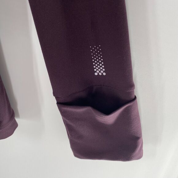 Athleta Superluxe 1/2 Zip Top Yoga Workout Athletic Performance Sz XL Purple - Picture 8 of 14